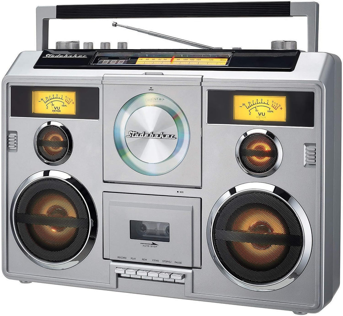 Teal Portable Stereo Boombox with Bluetooth H86869