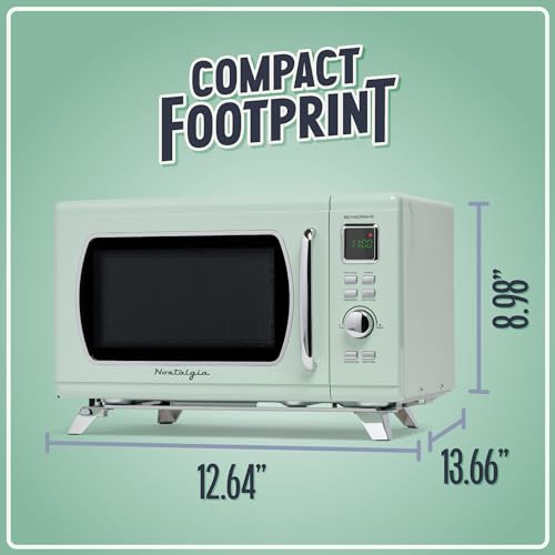 Retro Compact Countertop Microwave A87562