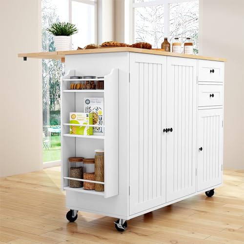 Kitchen Island with Storage on Wheels H169