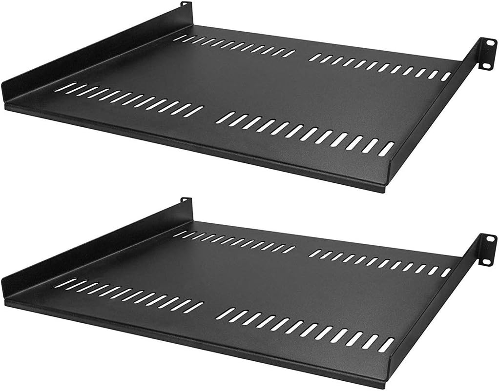 19'' Wide Fixed Shelf for Server Cabinet, 2 Pack V541