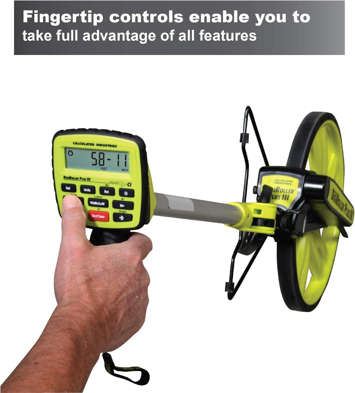 12.5 Inch Electronic Distance Measuring Wheel with Large Backlit Digital Display Q46779