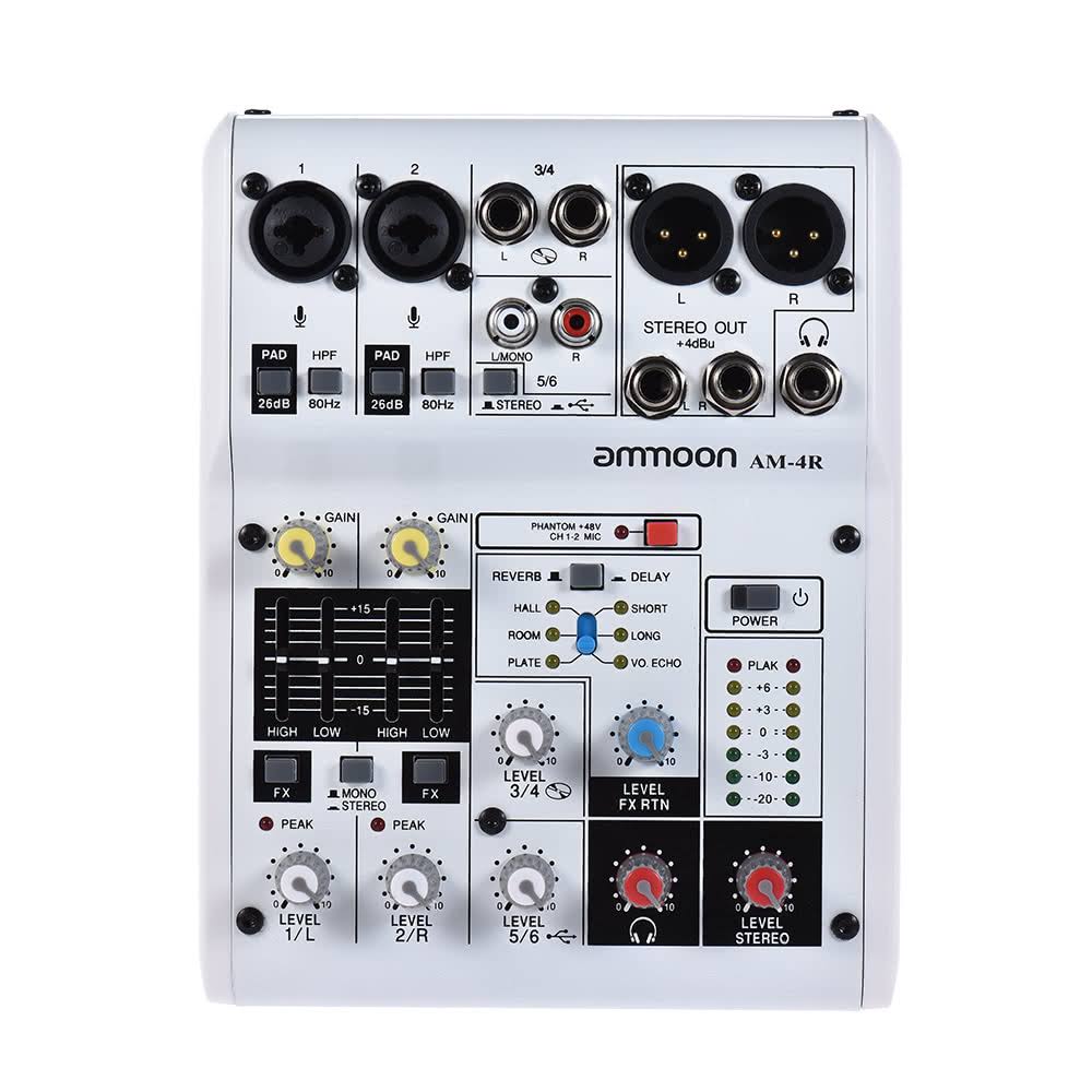 8-Channel Digital Audio Mixer with 48V Phantom Power U256
