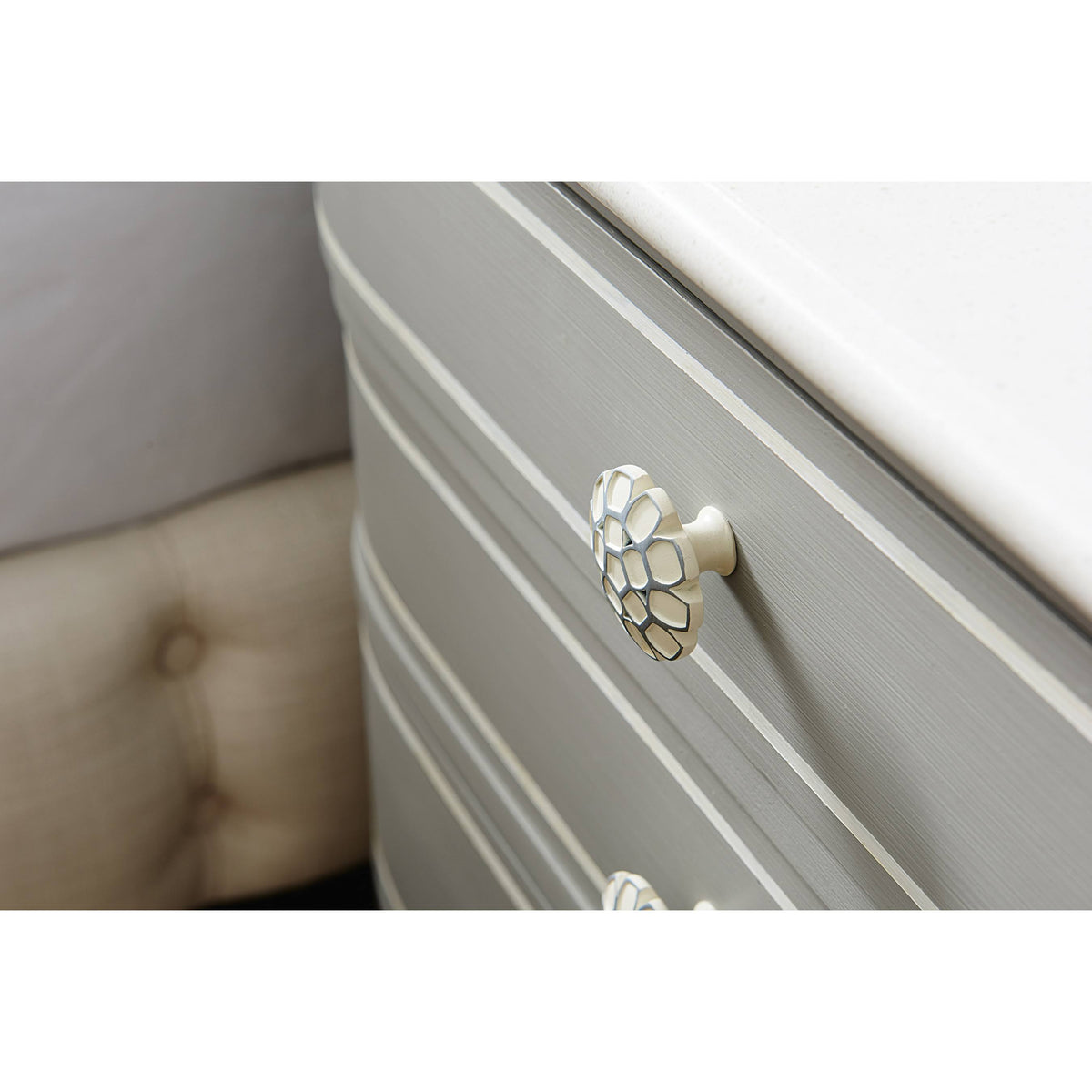 Gray Four Drawer Nightstand W9908