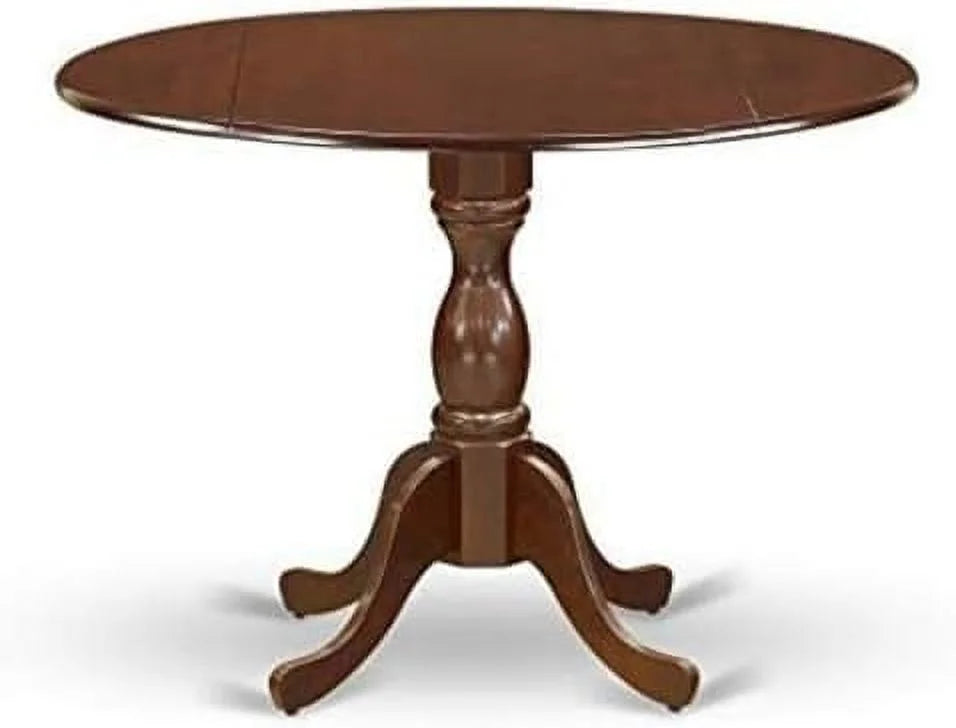 Round Dining Table with Dropleaf 42x42 Inch Mahogany C301