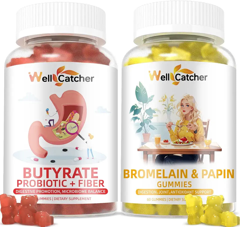 Bromelain Papain Enzyme & Butyrate Gummies Supplement K531