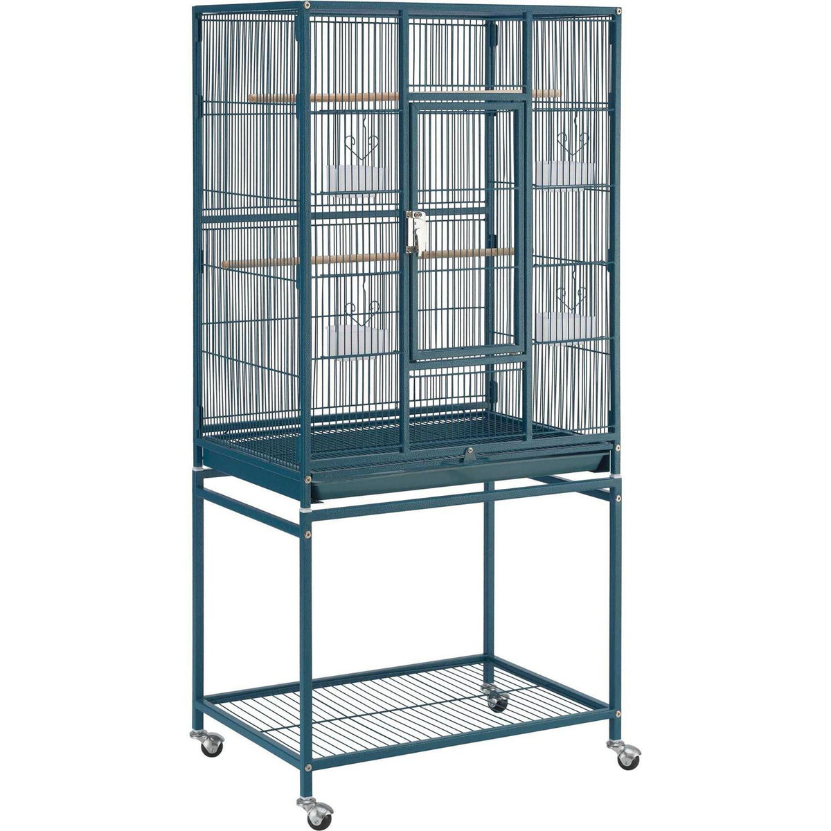 Metal Bird Cage with Rolling Detachable Stand F3334