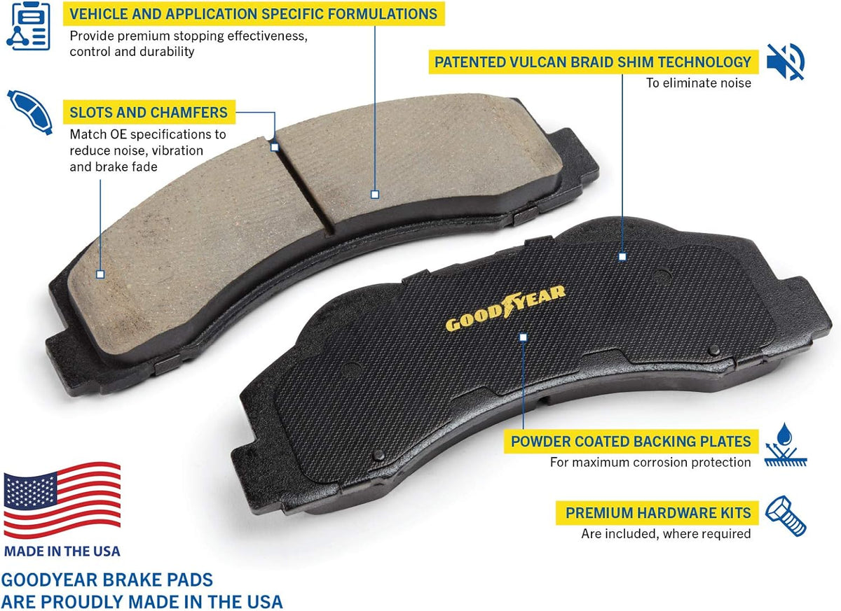Semi-Metallic Front Brake Pads Pack of 2 R21917