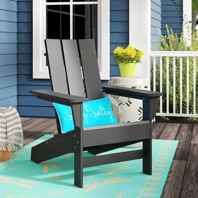 Black Plastic/Resin Adirondack Chair K13739