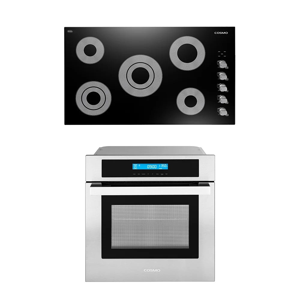 2 Piece Kitchen Appliance Packages with Electric Cooktop & Electric Wall Oven A1304