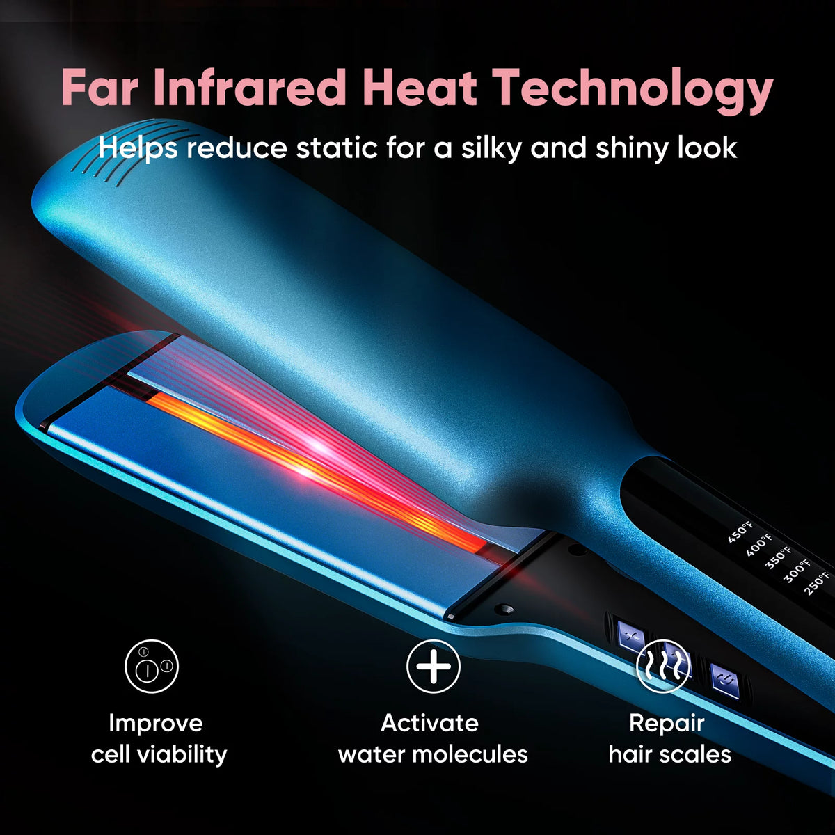 2" Titanium Ceramic Hair Straightener V3227