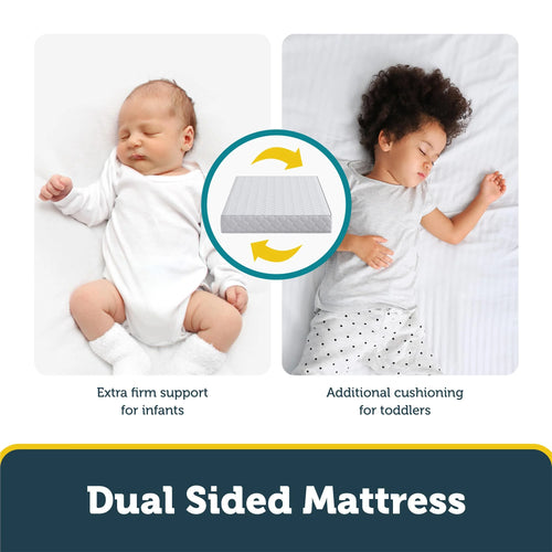 2-in-1 Antimicrobial Crib & Toddler Mattress K626