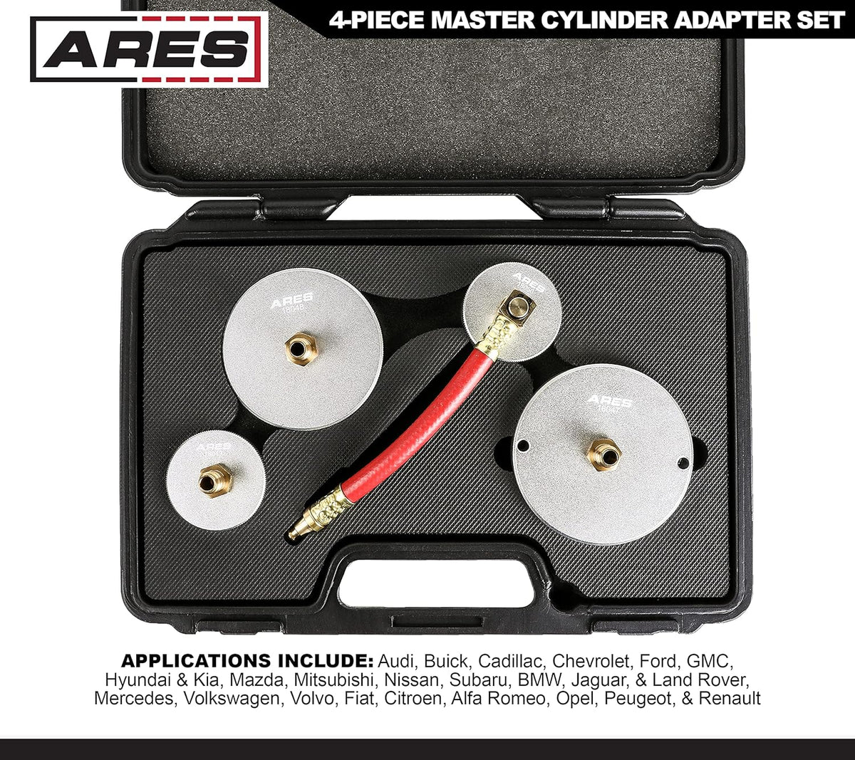 4-Piece Master Cylinder Adapter Set for Brake Fluid Filling A6054