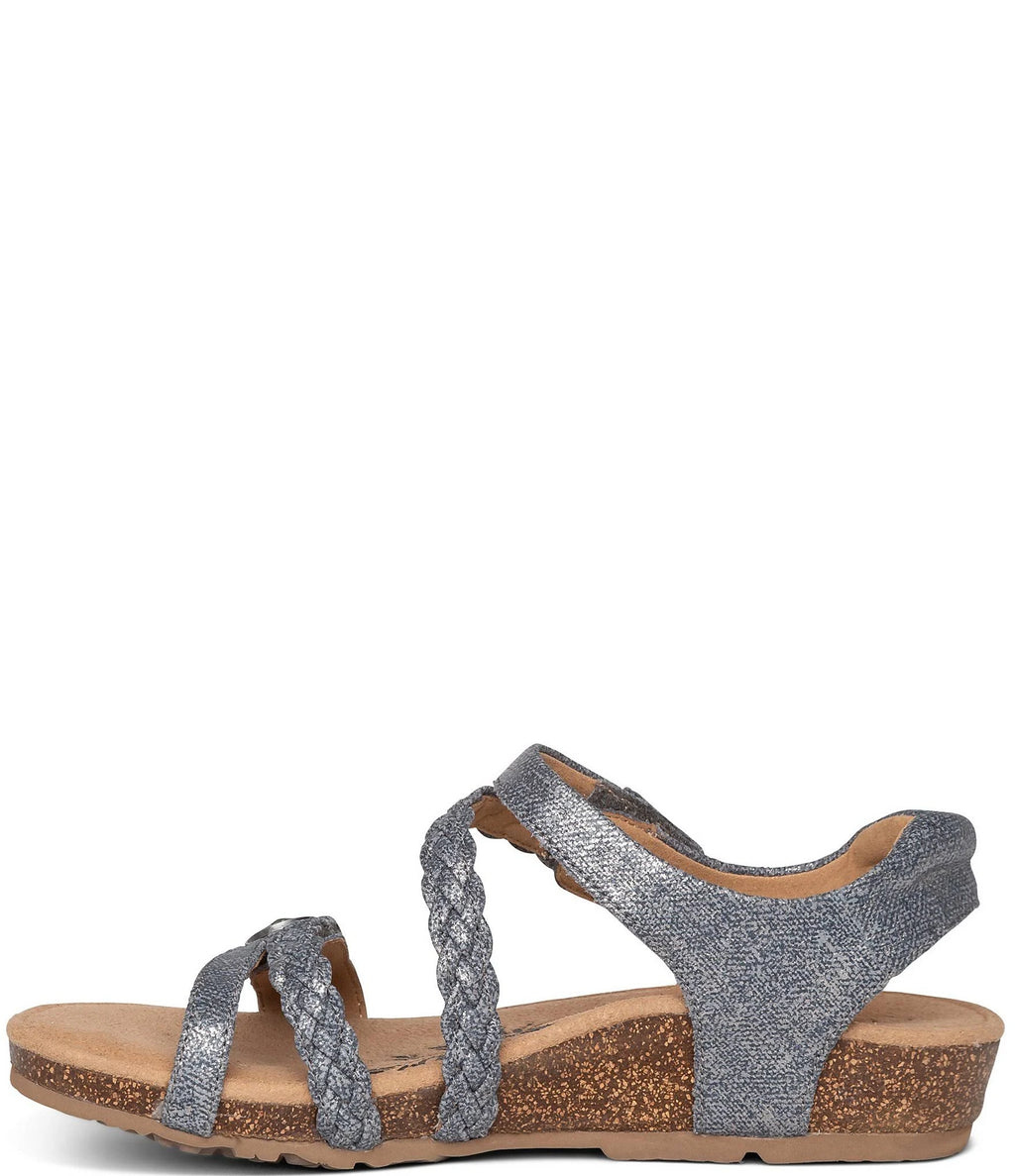 Jillian Braided Quarter Strap Gold Shoes L23655