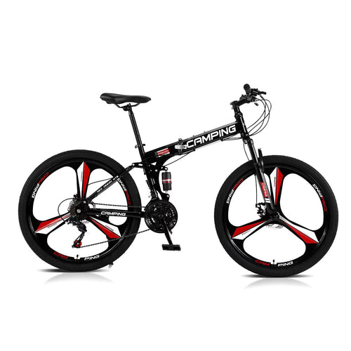 21-Speed Steel Mountain Bike, 26 Foldable Black C84034