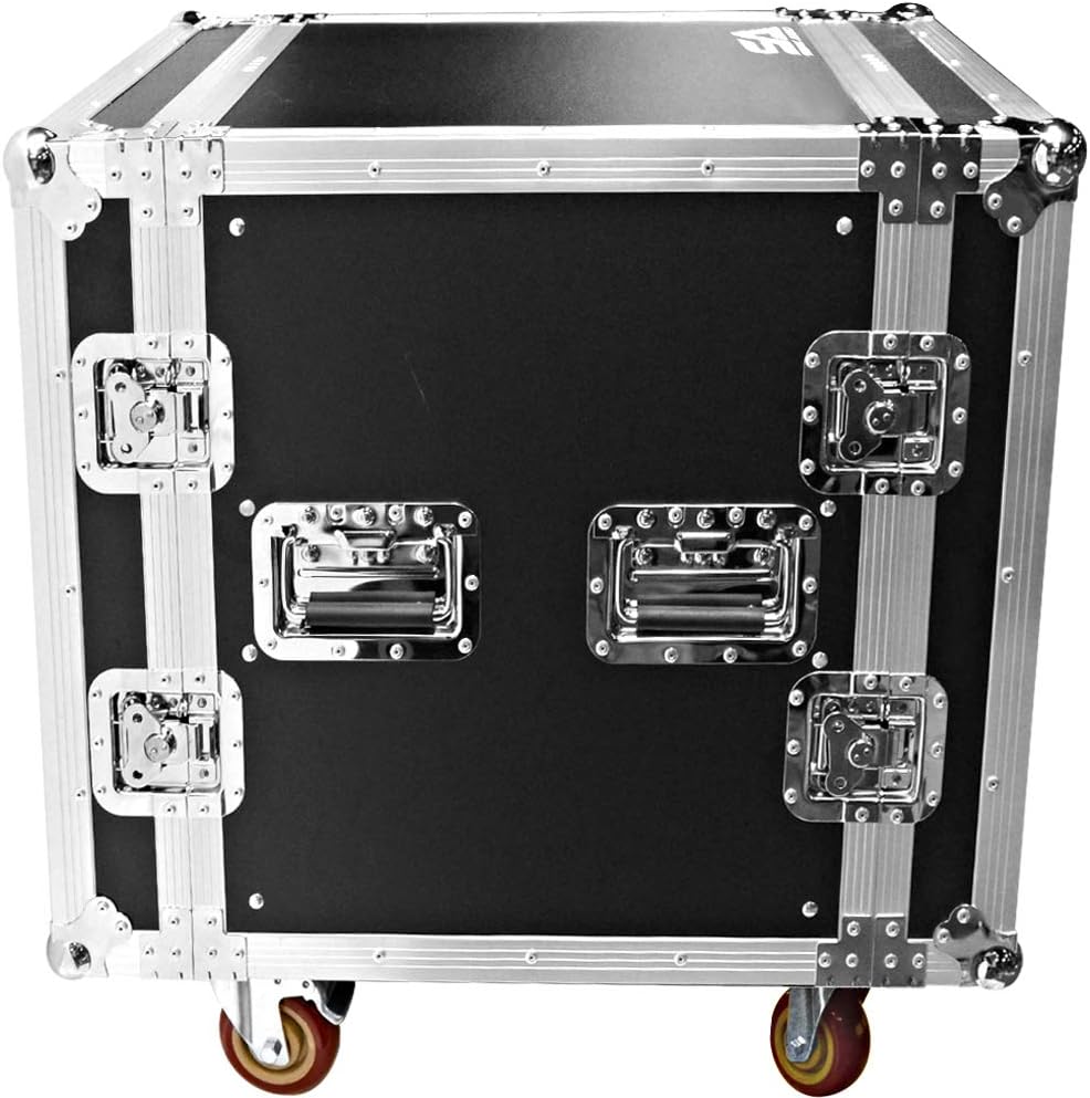 Heavy Duty 12 Space ATA Rack Case with 4 Inch Casters U8745