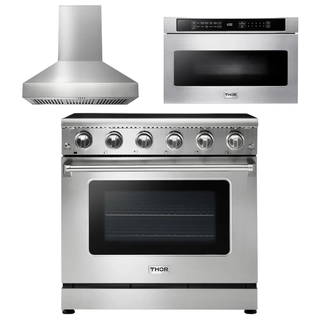 36 Electric Range, Range Hood, Microwave Z991