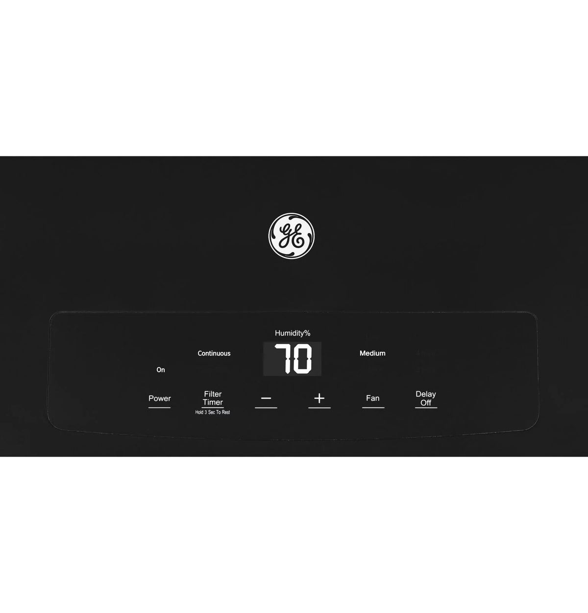 45-Pint Portable Dehumidifier with Drain, Black O625174
