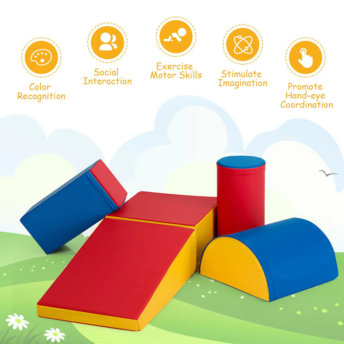 5 Piece Climb and Crawl Foam Play Set J91633