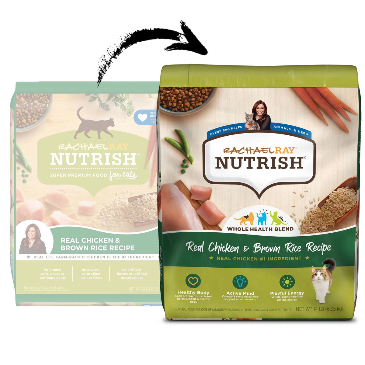 Chicken & Brown Rice Recipe Dry Cat Food 14-Pound Bag A337