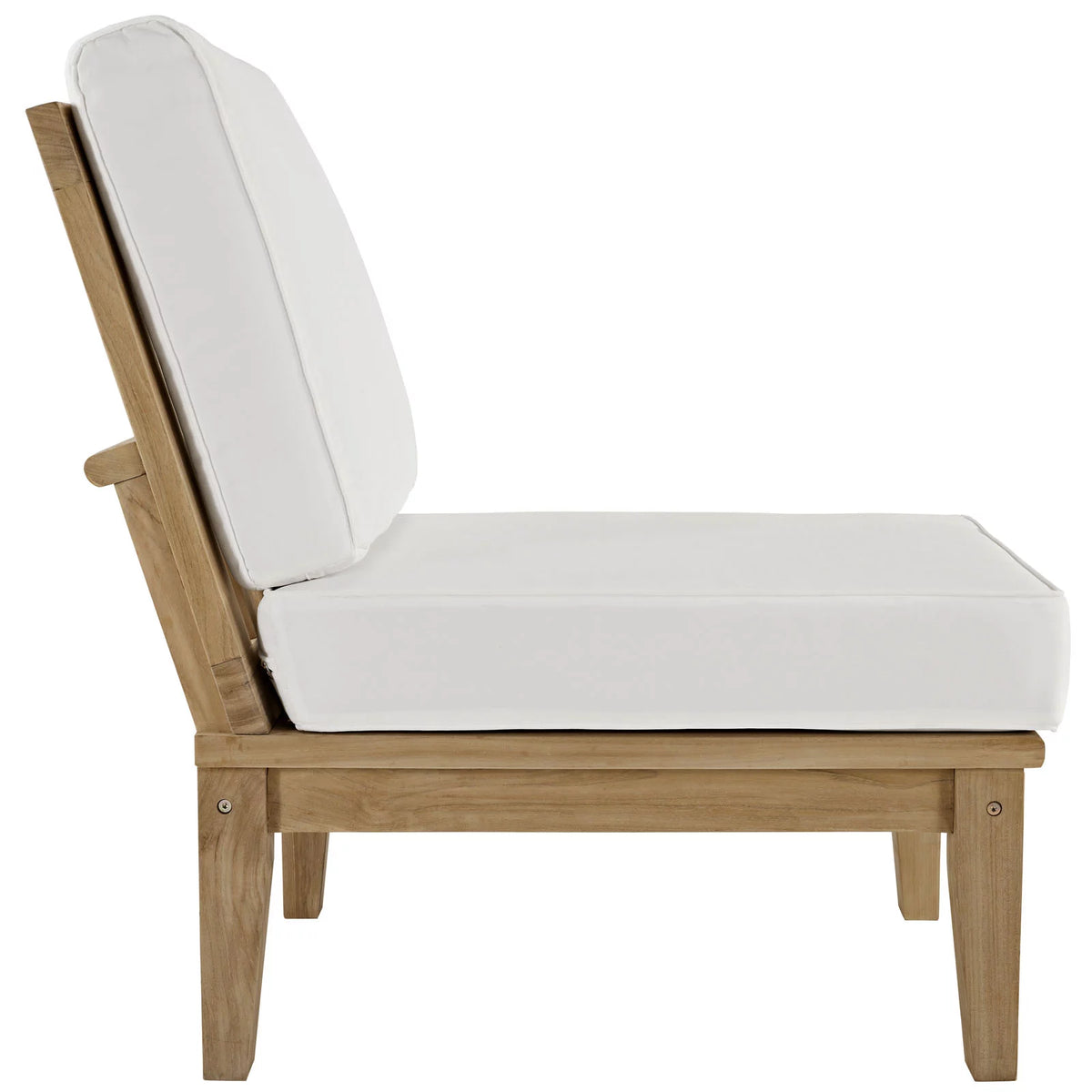 White Fabric Wood 2 Pc Outdoor Sofa Set T299952