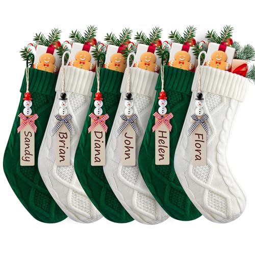 18 Inches 6 Pack Knitted Christmas Stockings A559630