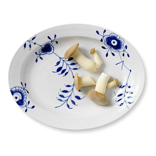 Blue Fluted Mega Oval Plate K268183