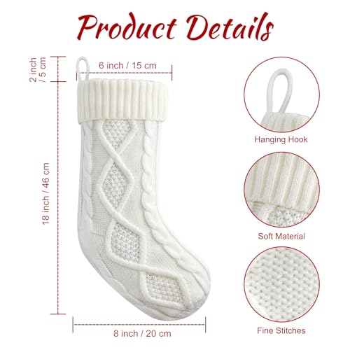 18 Inches 6 Pack Knitted Christmas Stockings A559630