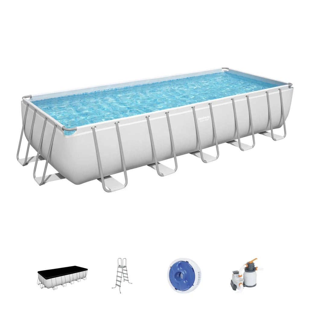 24' x 12' x 52 Rectangular Frame Above Ground Swimming Pool Set N94125