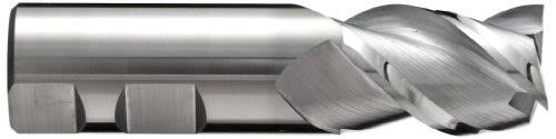 Carbide Square Nose End Mill Weldon Shank Uncoated Non-Center Cutting 45 Deg Helix 3 Flutes 4 Overall L K557