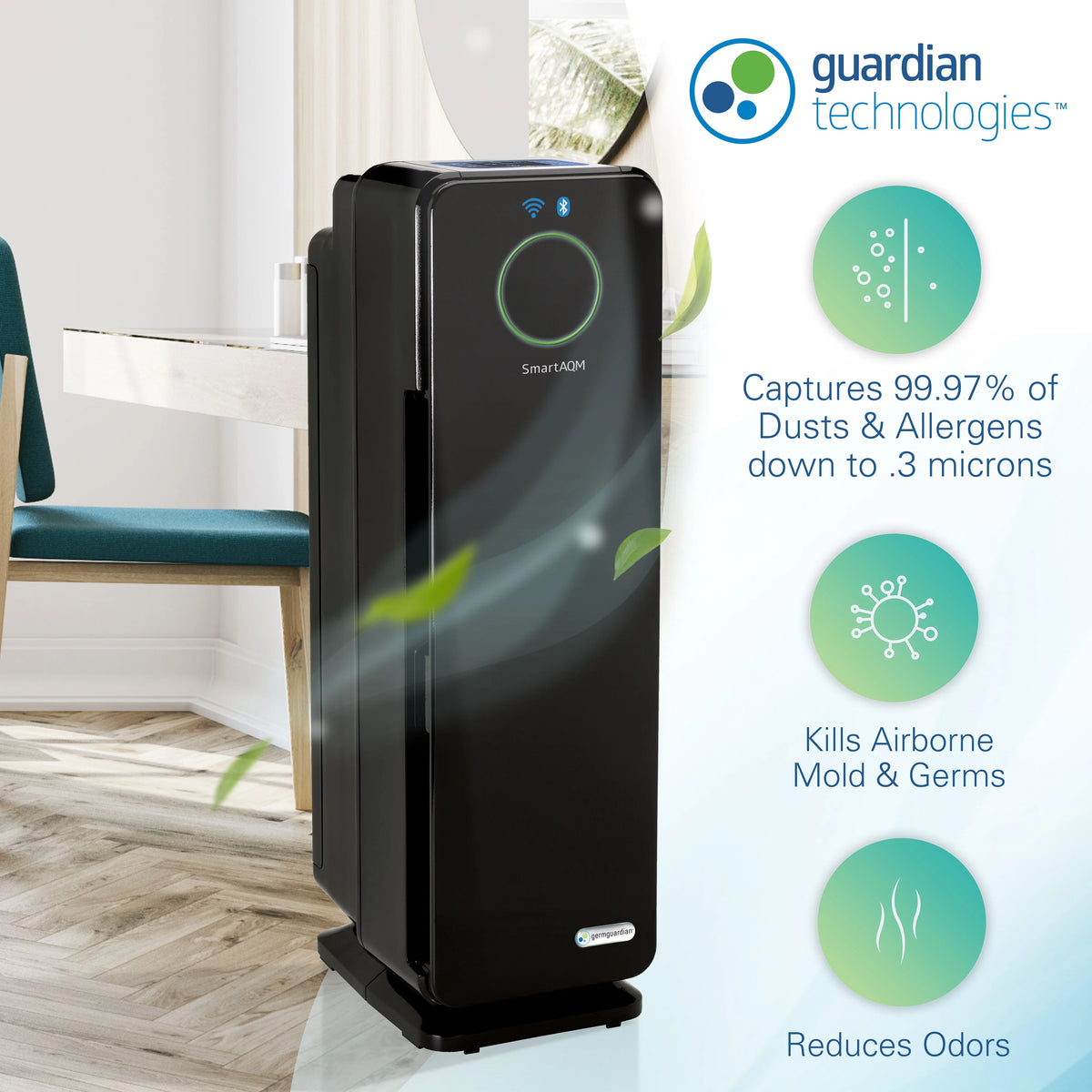 Air Purifier with HEPA Filter, Wi-Fi & Bluetooth, UV-C, 148 Sq. ft. F23180