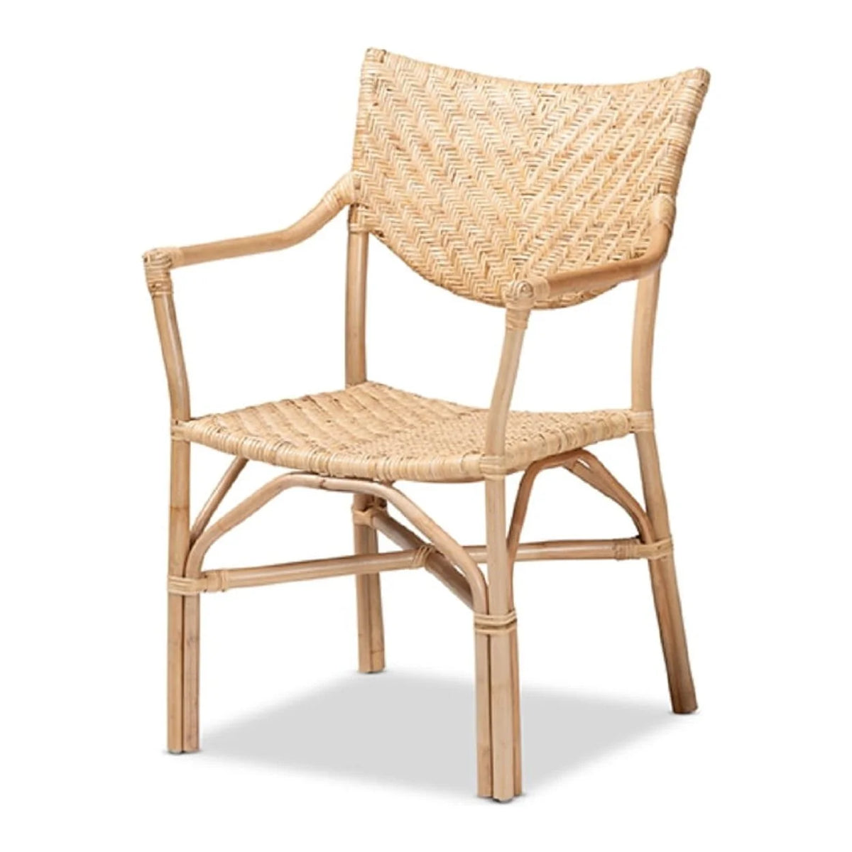 Natural Brown Rattan Dining Chair Q6410