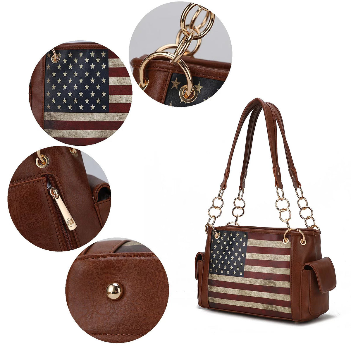 Vegan Leather Womens Shoulder Handbag L73775