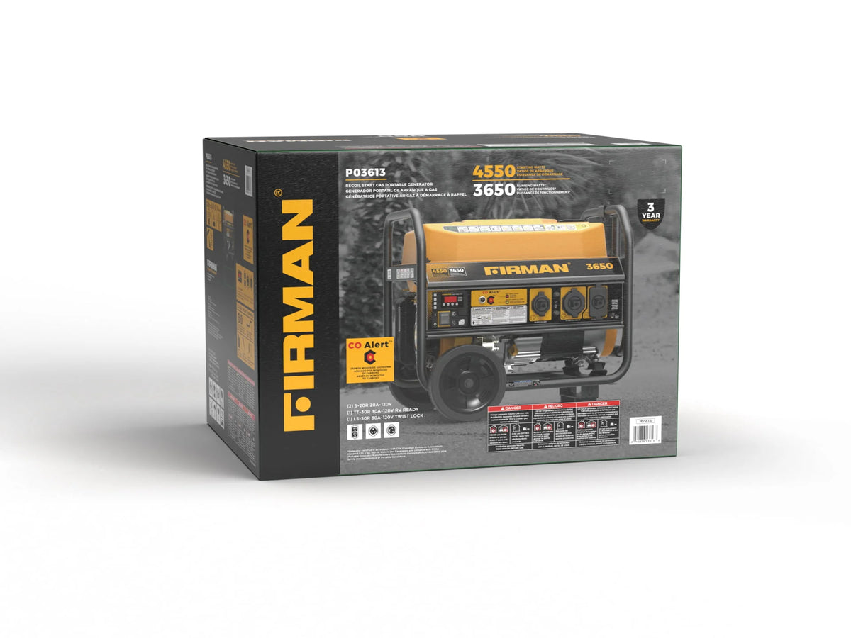 4550/3650 Watt Gas Portable Generator W1293