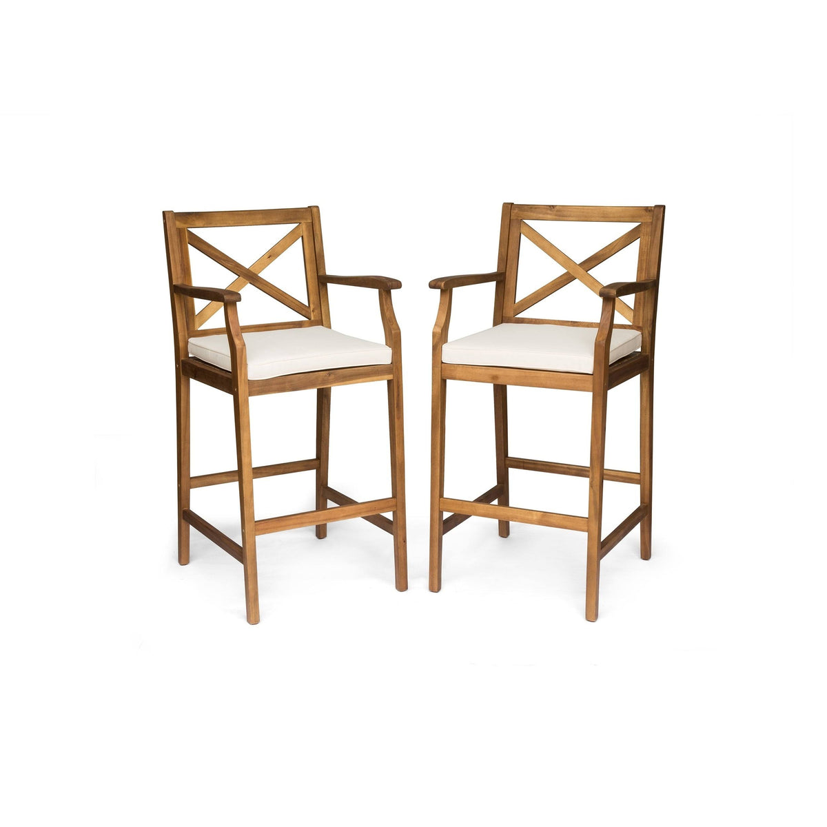 Acacia Wood Barstool Set of 2 A6846