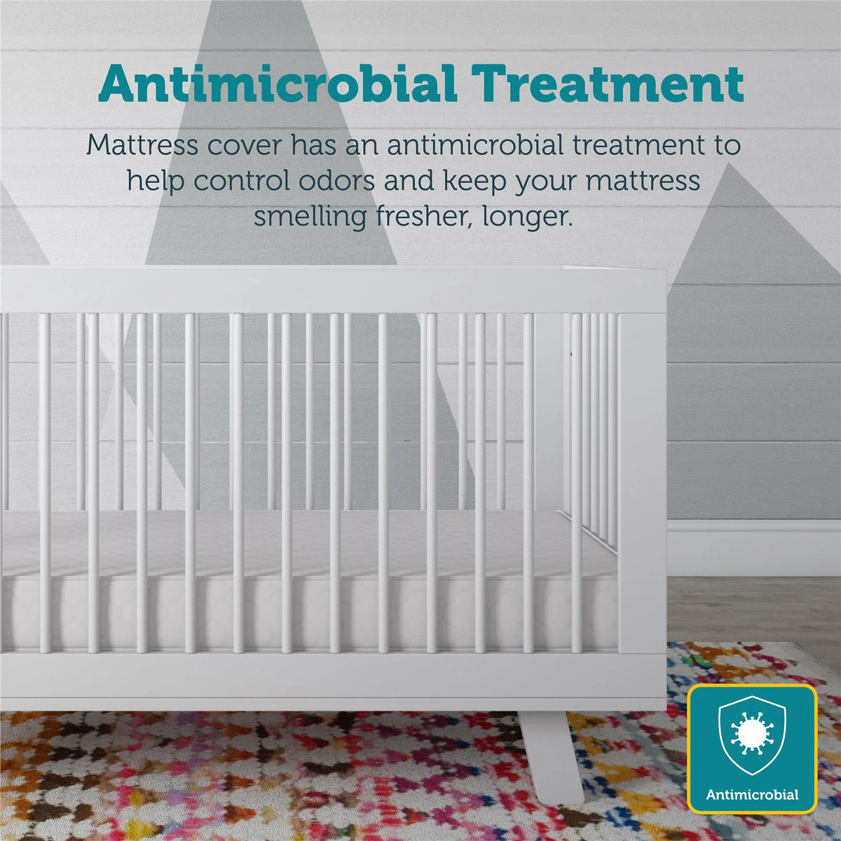 2-in-1 Antimicrobial Crib & Toddler Mattress K626