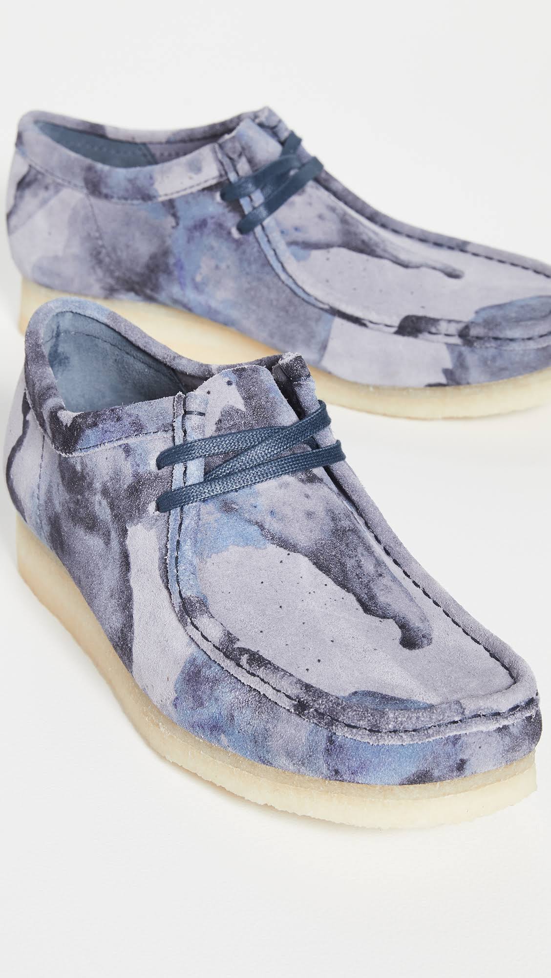 Blue Camo Wallabee Shoes I80287