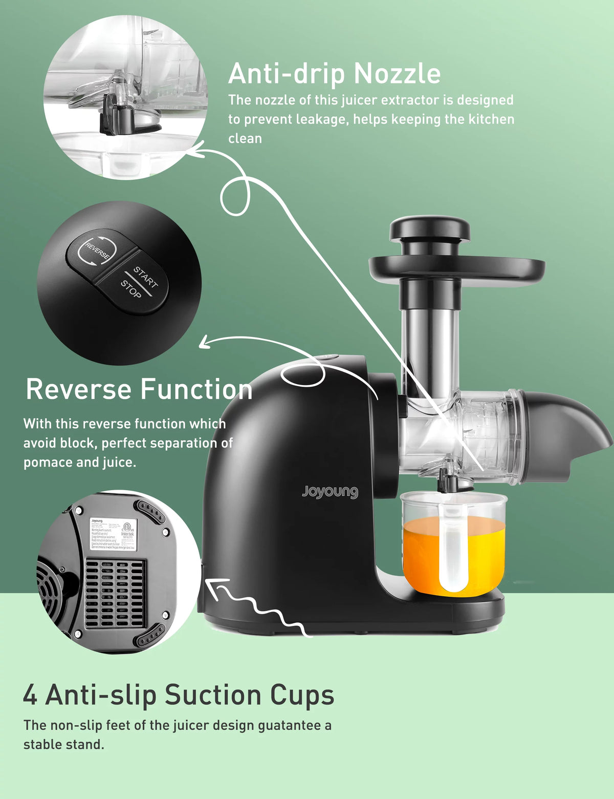 Slow Masticating Cold Press Juicer I6114