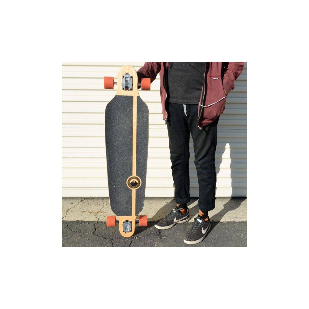Checker Blue Drop Through Longboard Complete P9406