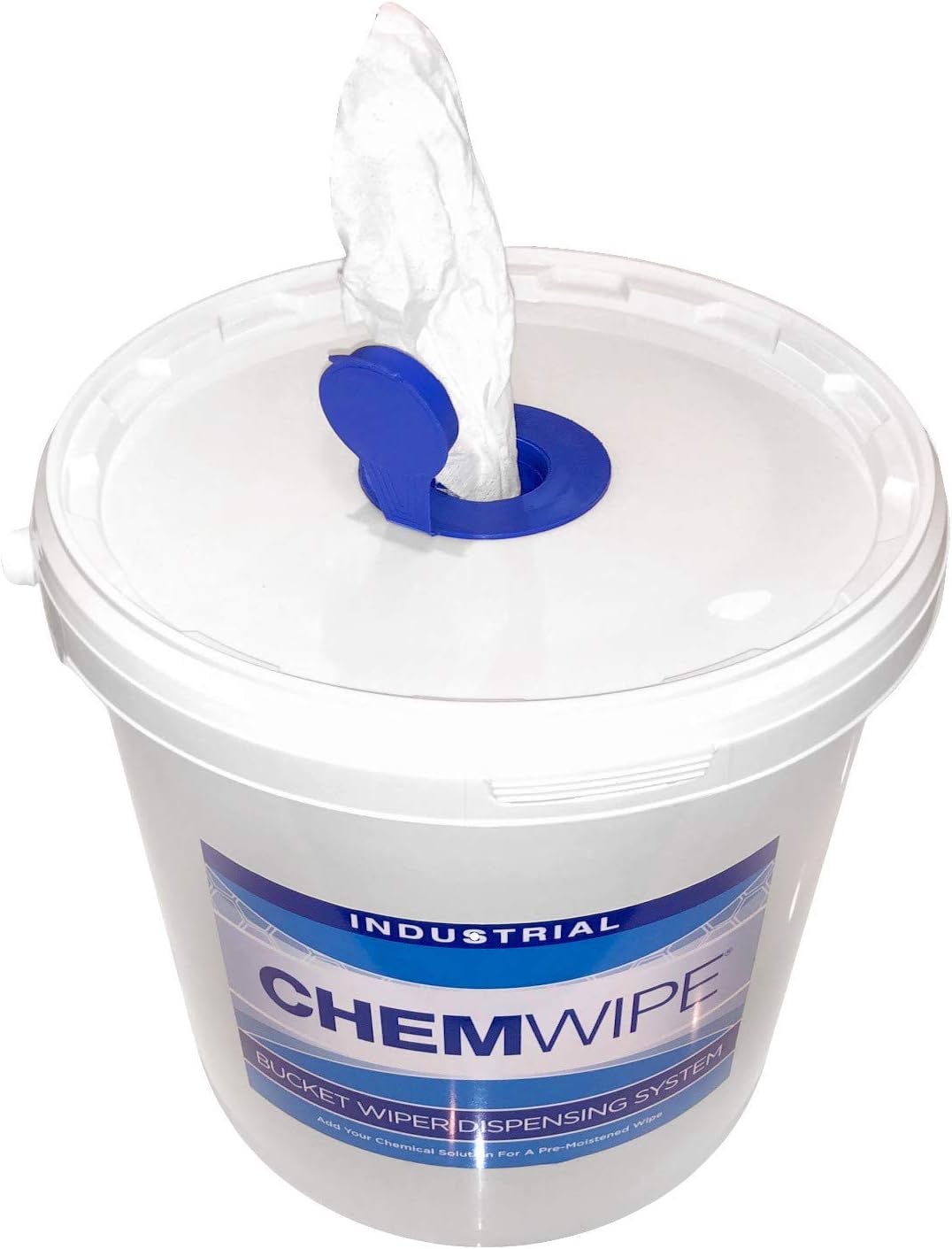 Industrial Pull Wipes with No-Splash Bucket, Perforated & Heavy Duty, 9" x 12" x 275 Sheets, 3 Rolls, 1 Bucket, Pack of 2 P228