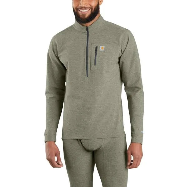 Burnt Olive Heavyweight Quarter-Zip W55898