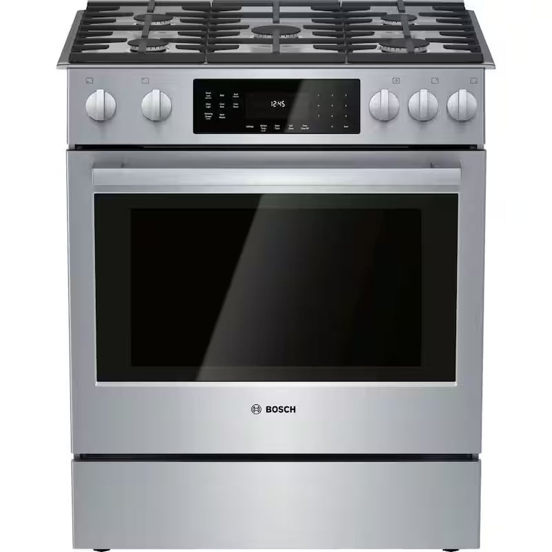 30 in. 5 Burner Slide-In Gas Range in Stainless Steel F38646