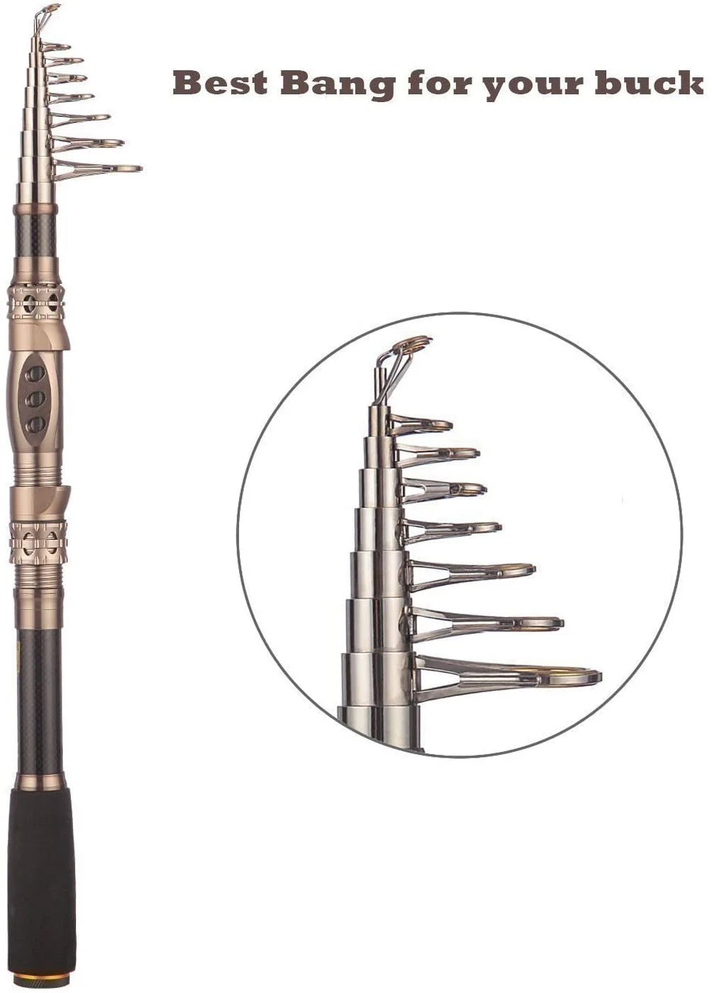 Carbon Fiber Telescopic Fishing Rod and Reel Combo M39945