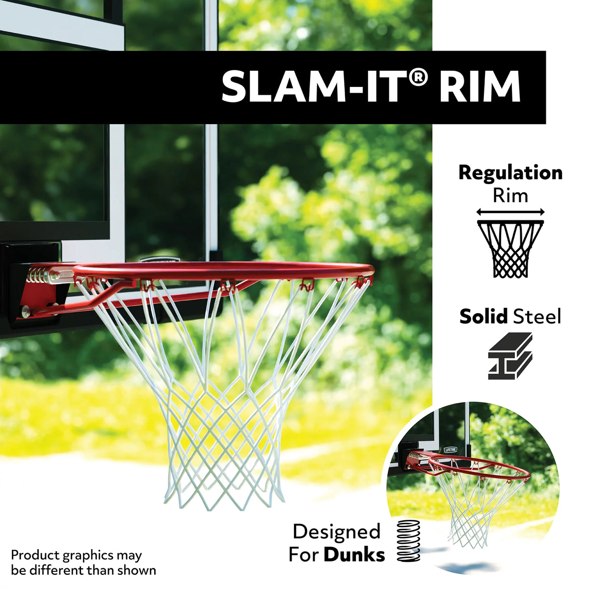 Adjustable Inground Basketball Hoop 50 inch Polycarbonate E4232