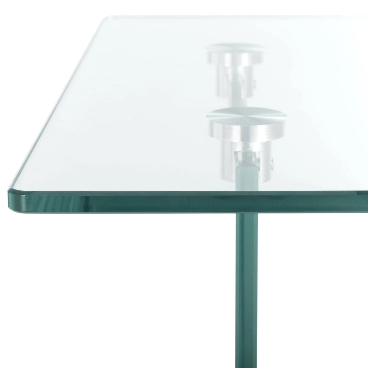Glass/Faux White Marble Accent Table C87629