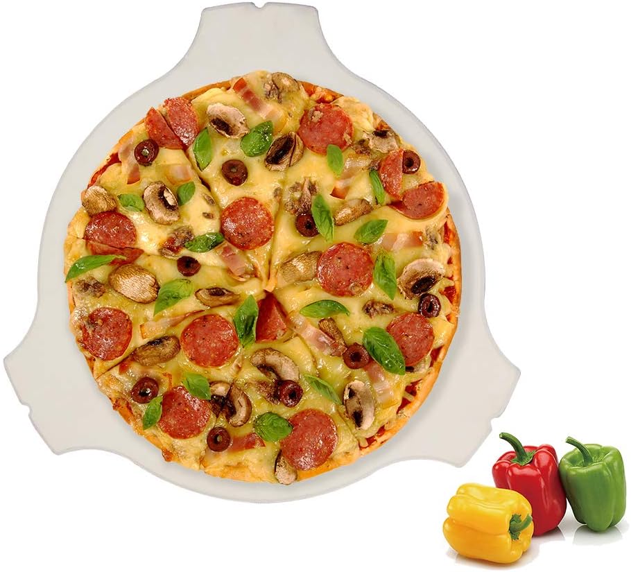 15 Round Ceramic Pizza Stone for Grill and Oven K803