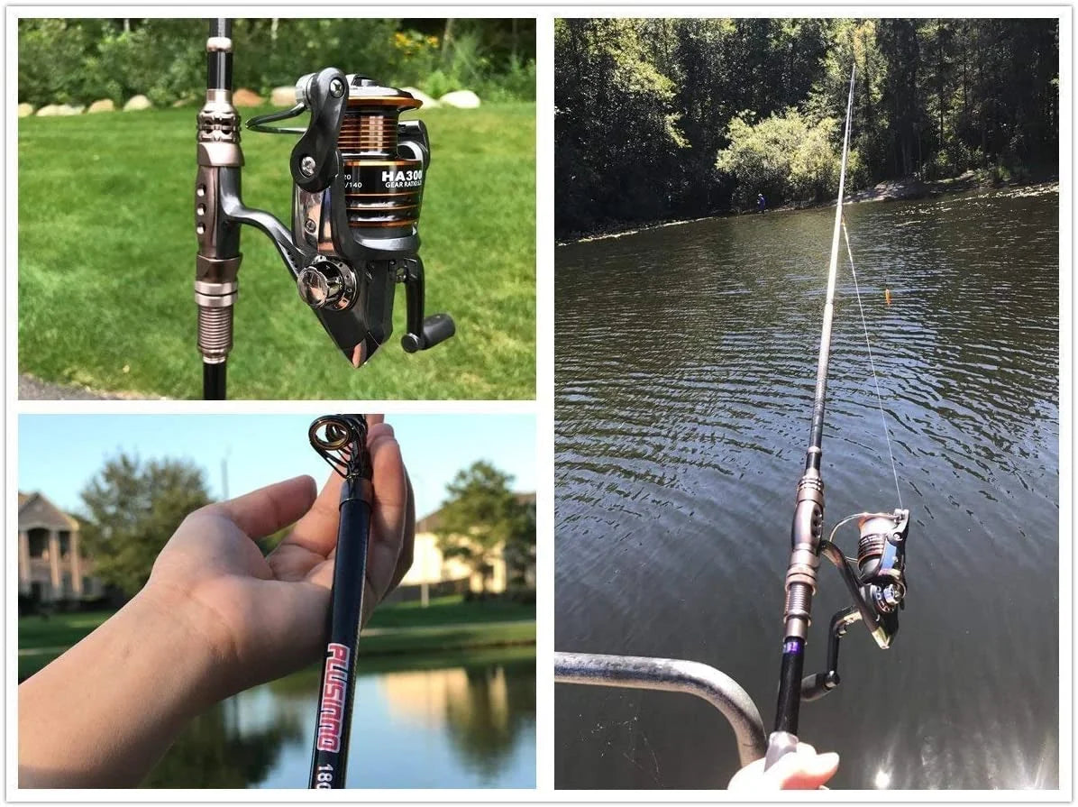 Carbon Fiber Telescopic Fishing Rod and Reel Combo M39945