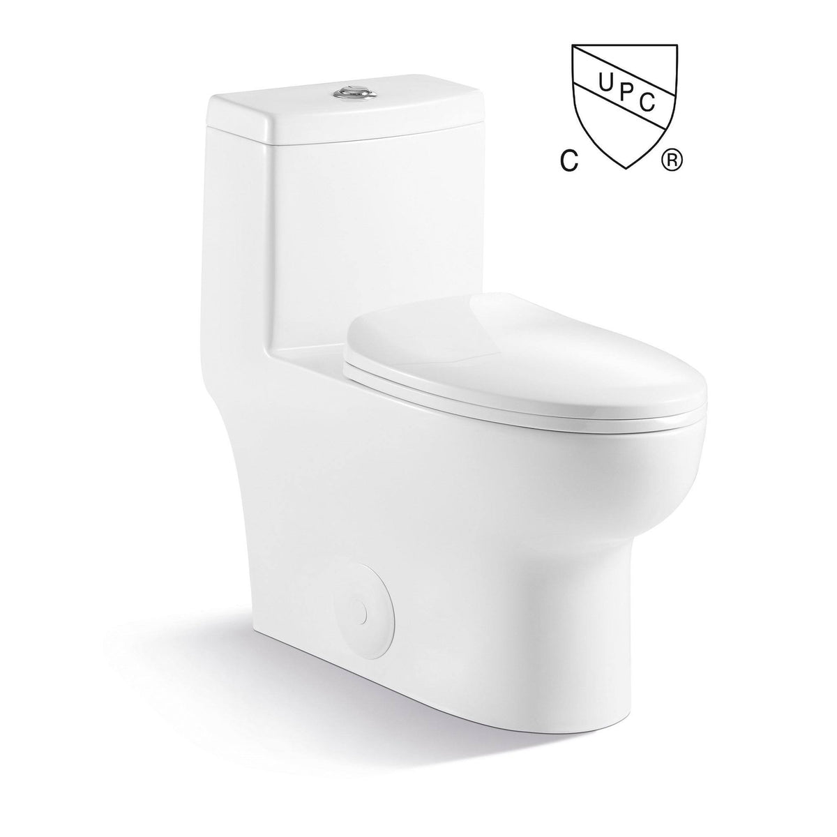 White Contemporary Elongated Toilet M325972