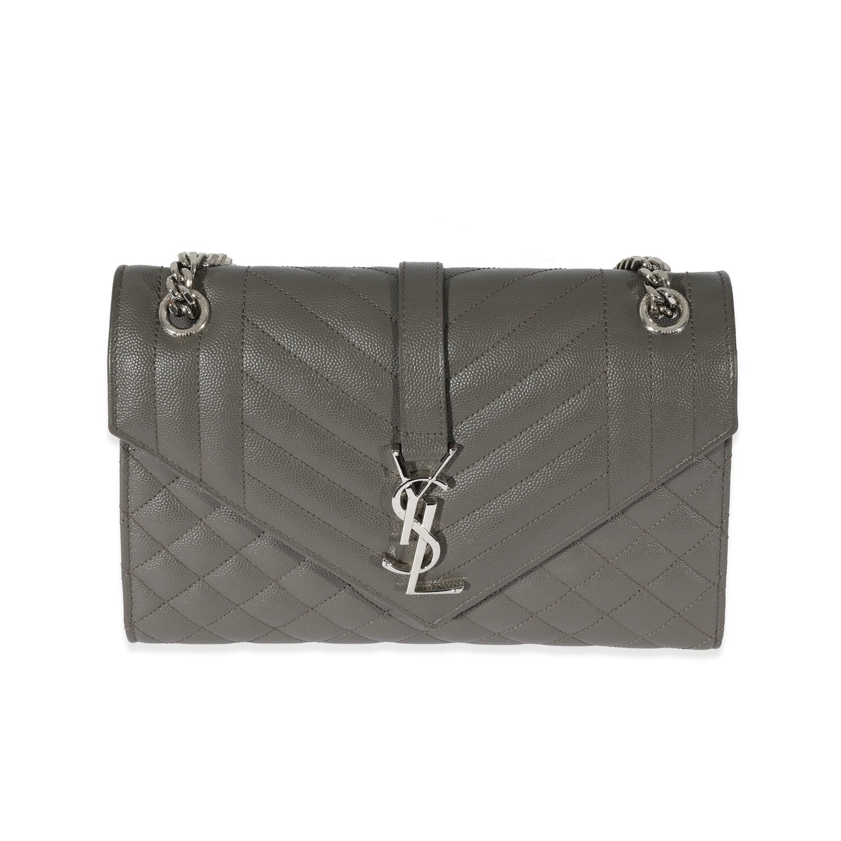 Grey Medium Envelope Flap Bag H895