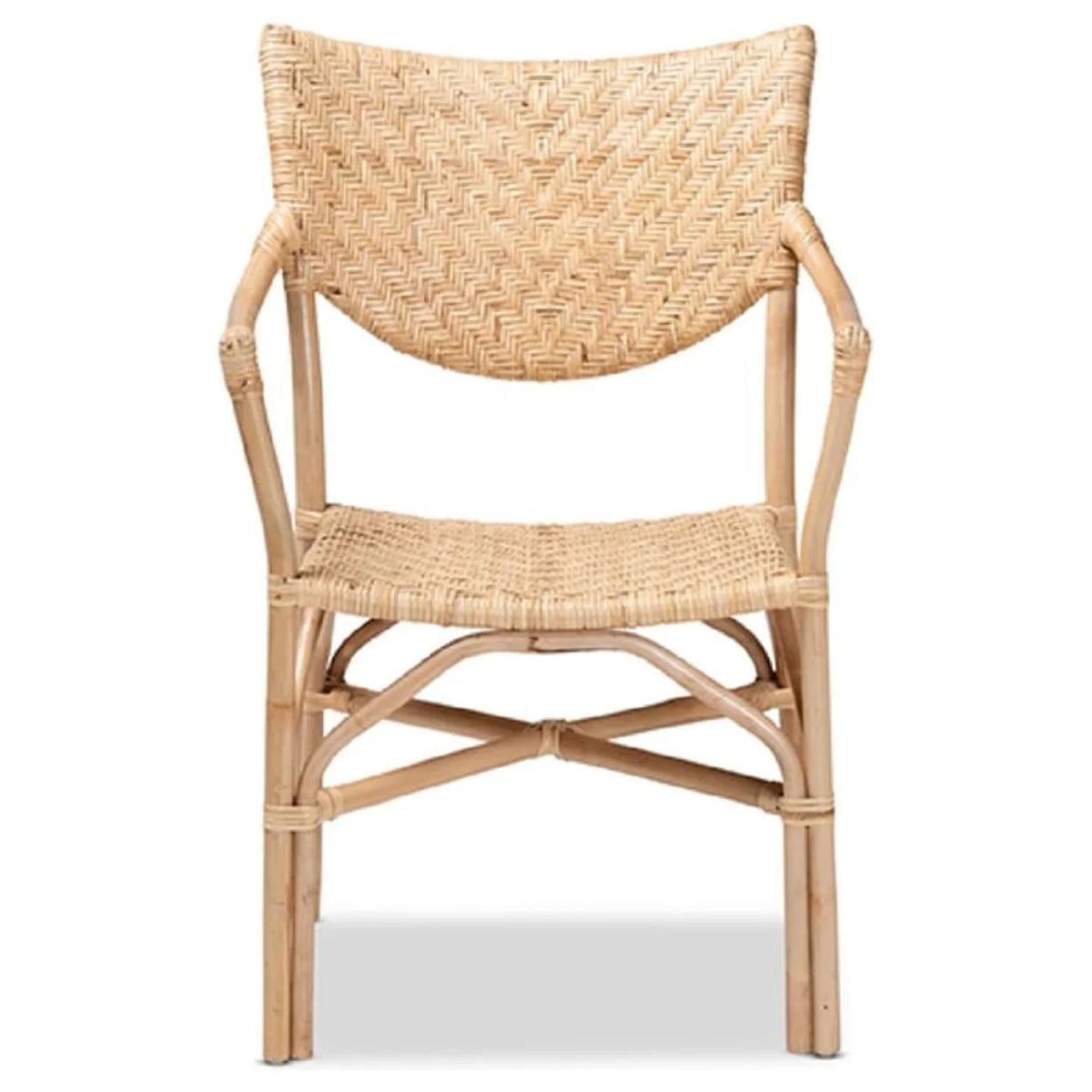 Natural Brown Rattan Dining Chair Q6410