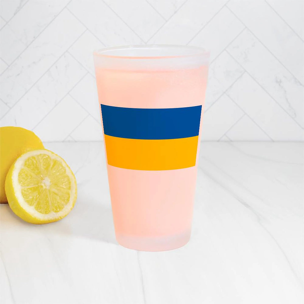 Flag Of Ukraine 16 oz Pint Glass X549